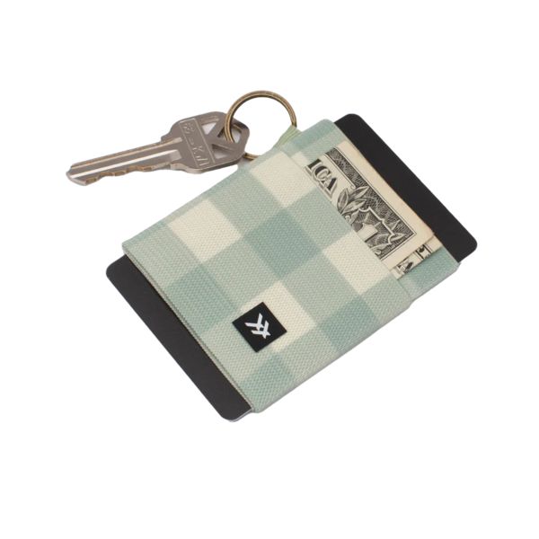 Thread Elastic Wallet Iris Green Plaid